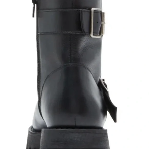 Steve Madden Black Leather Combat Boots-NIB - Picture 5 of 5